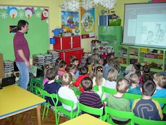 Warsztaty edukacyjne dla dzieci w Przedszkolu nr 1 w Czarnkowie.